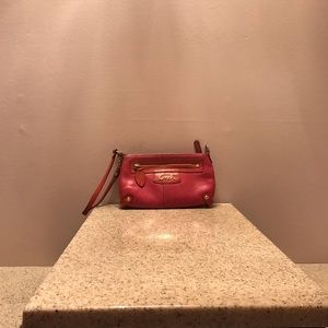 Fushia coach wristlet